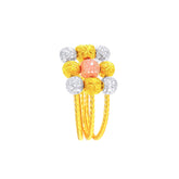 22k Gold Tri Tone Layed Ring